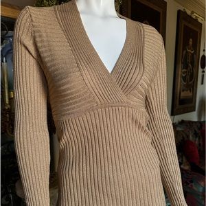 NWT INC Gold Metallic Sweater